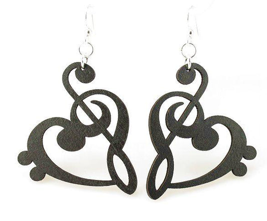 Treble Clef Heart Earrings | CozyCouture® - Stringspeed