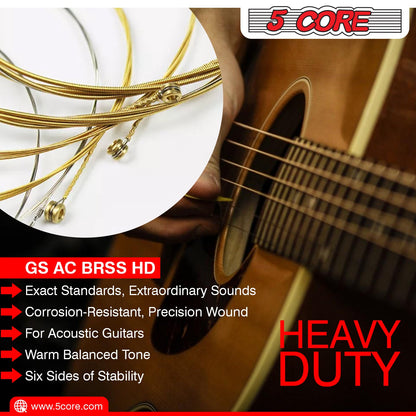 0.010-0.047 Steel Gauge Heavy Duty Guitar Strings | EastTone® - Stringspeed