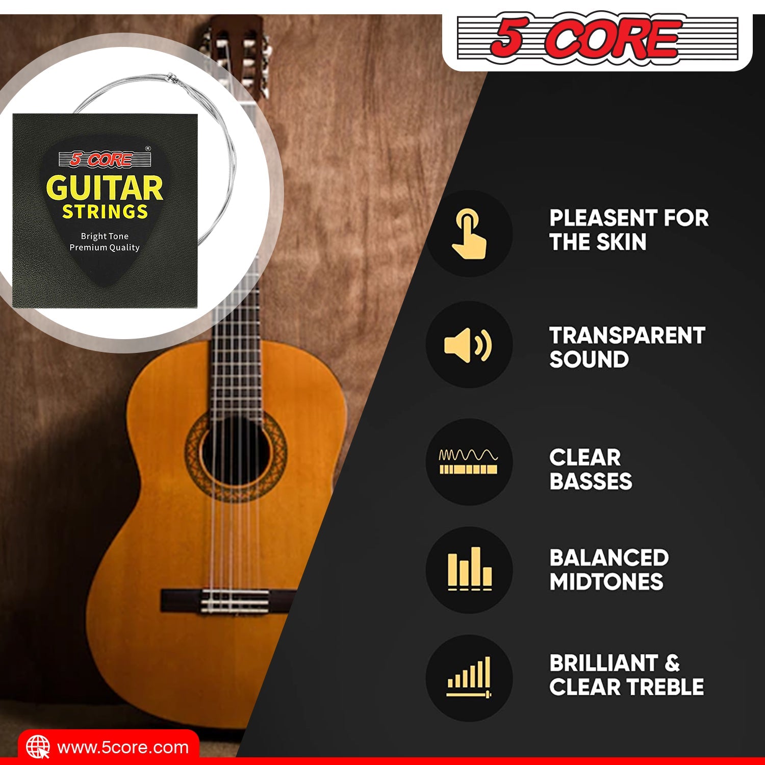 Steel Gauge Guitar Strings (0.010-0.048) | EastTone® - Stringspeed