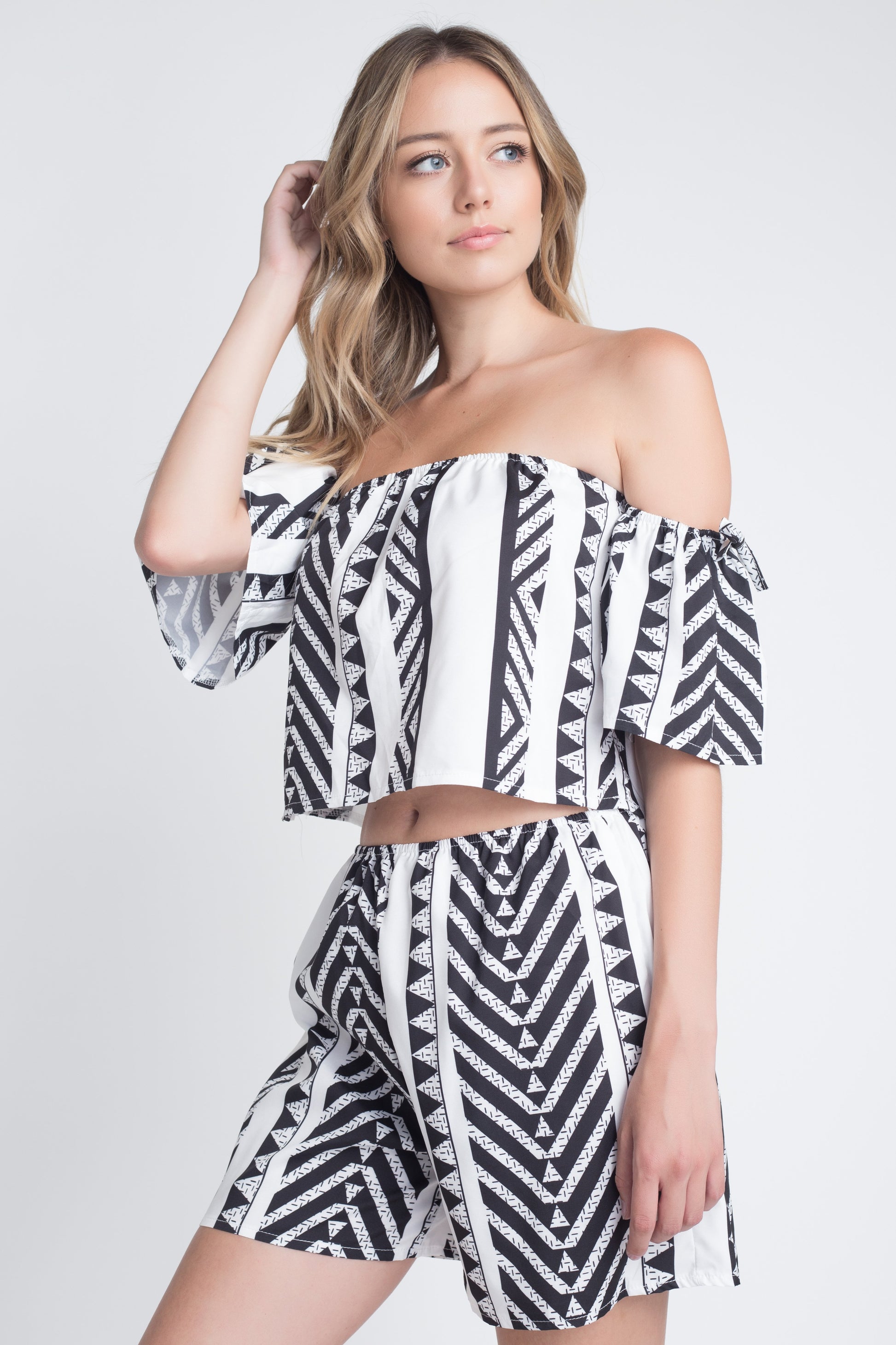 Aztek Off Shoulder 2 Piece Set | CozyCouture® - Stringspeed