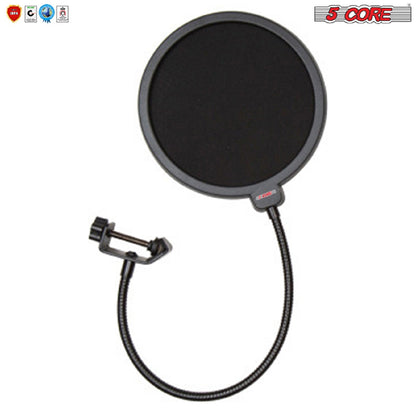 5 Core Professional Microphone Pop Filter Shield Compatible Dual - Stringspeed