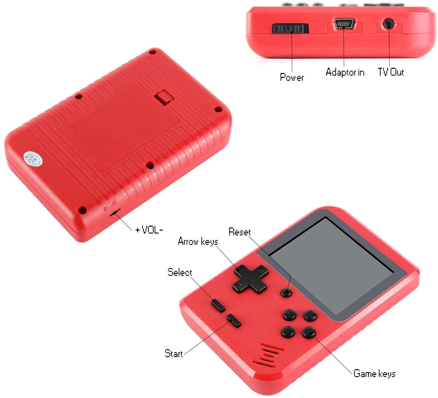 Portable Game Pad With 400 Games Included + Additional Player | TechTonic® - Stringspeed