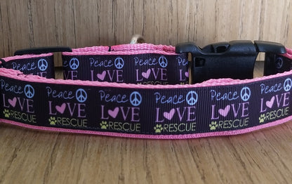 Peace Love and Rescue Collar | PetPals® - Stringspeed