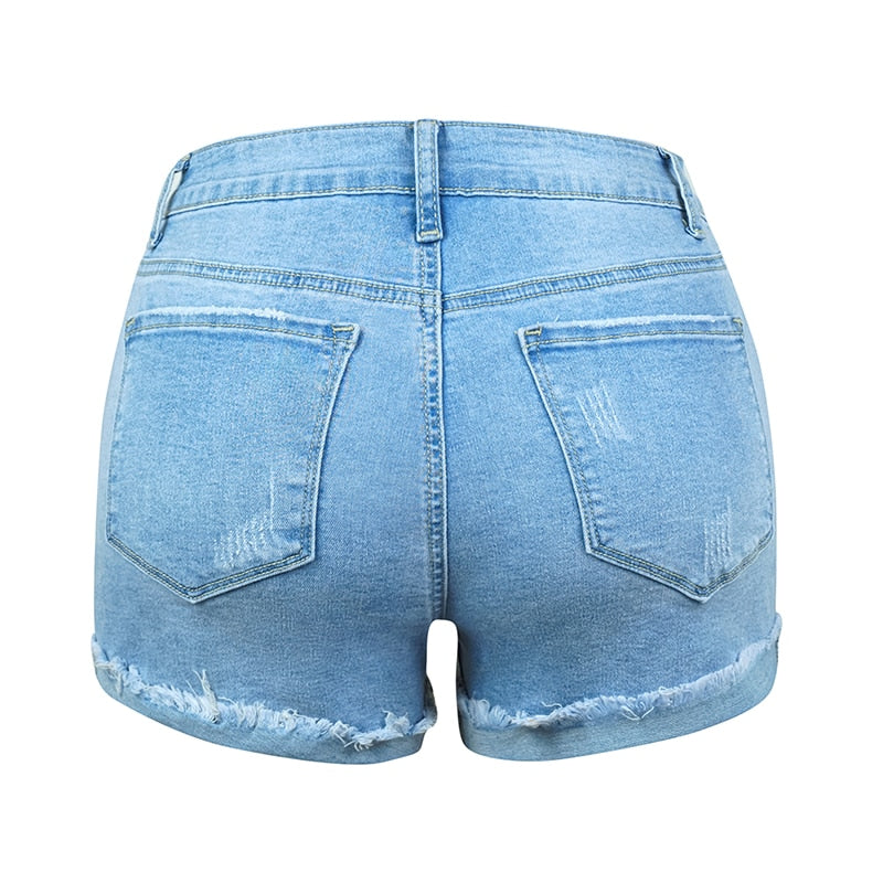 Casual Jeans Hole Women Street Denim Shorts | CozyCouture® - Stringspeed