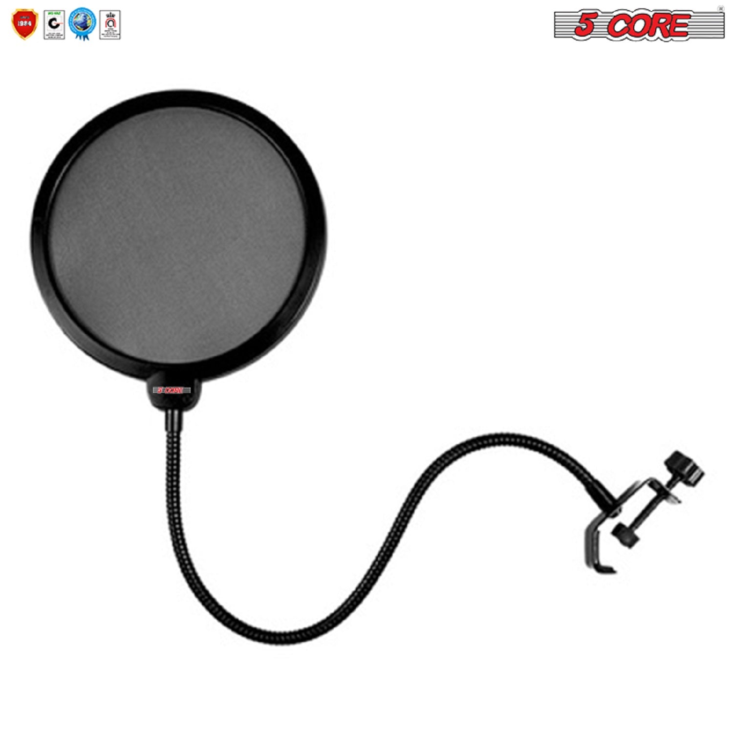 5 Core Professional Microphone Pop Filter Shield Compatible Dual - Stringspeed