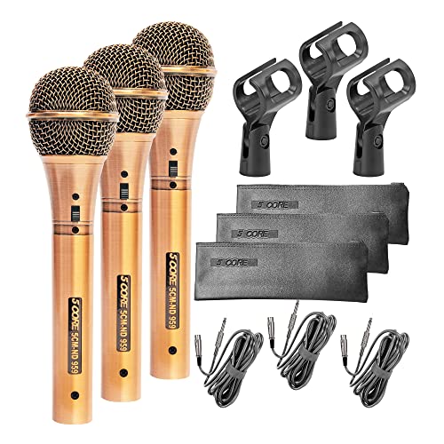 3 Pack Professional Dynamic Vocal Microphone | EastTone® - Stringspeed