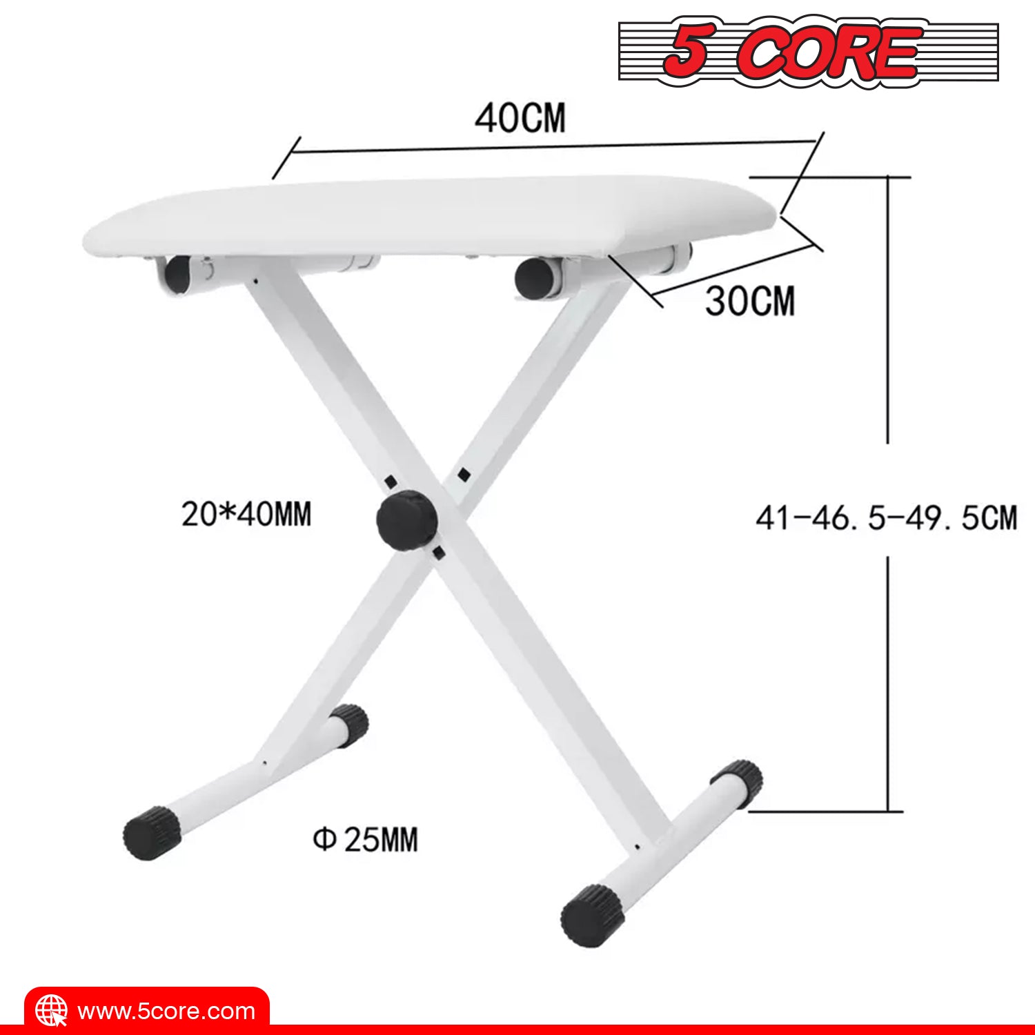 Portable Adjustable Padded Keyboard Stool | EastTone® - Stringspeed