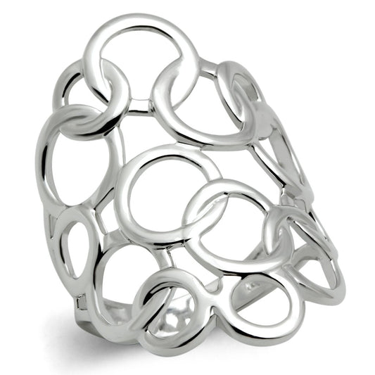 Rhodium Brass Circle Ring | CozyCouture® - Stringspeed