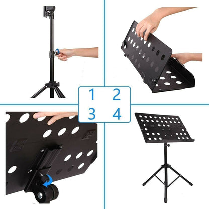 Heavy Duty Portable Foldable Music Stand | EastTone® - Stringspeed