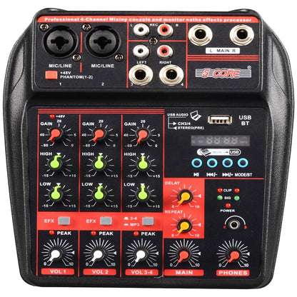 4 Channel Mini Audio Mixer | EastTone® - Stringspeed