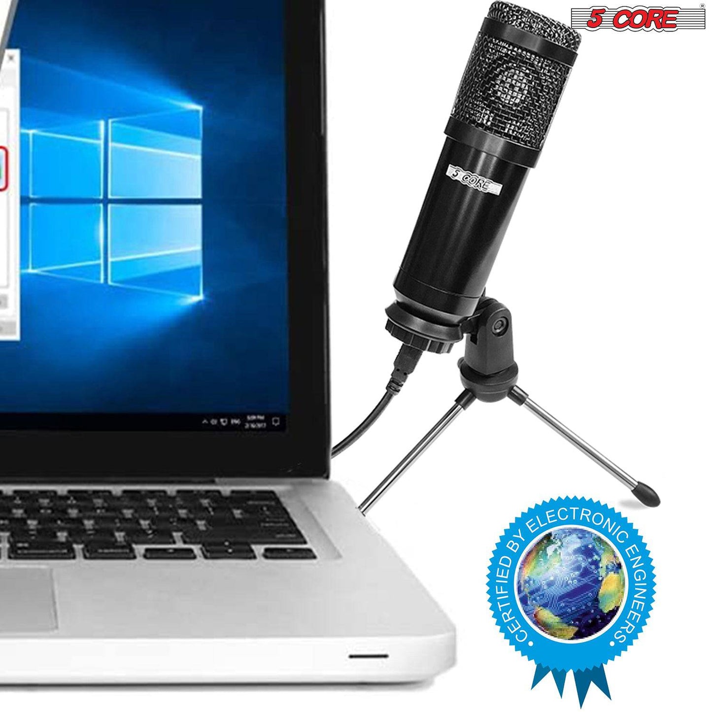 5 Core Recording Microphone Podcast Bundle • Professional Condenser | TechTonic® - Stringspeed