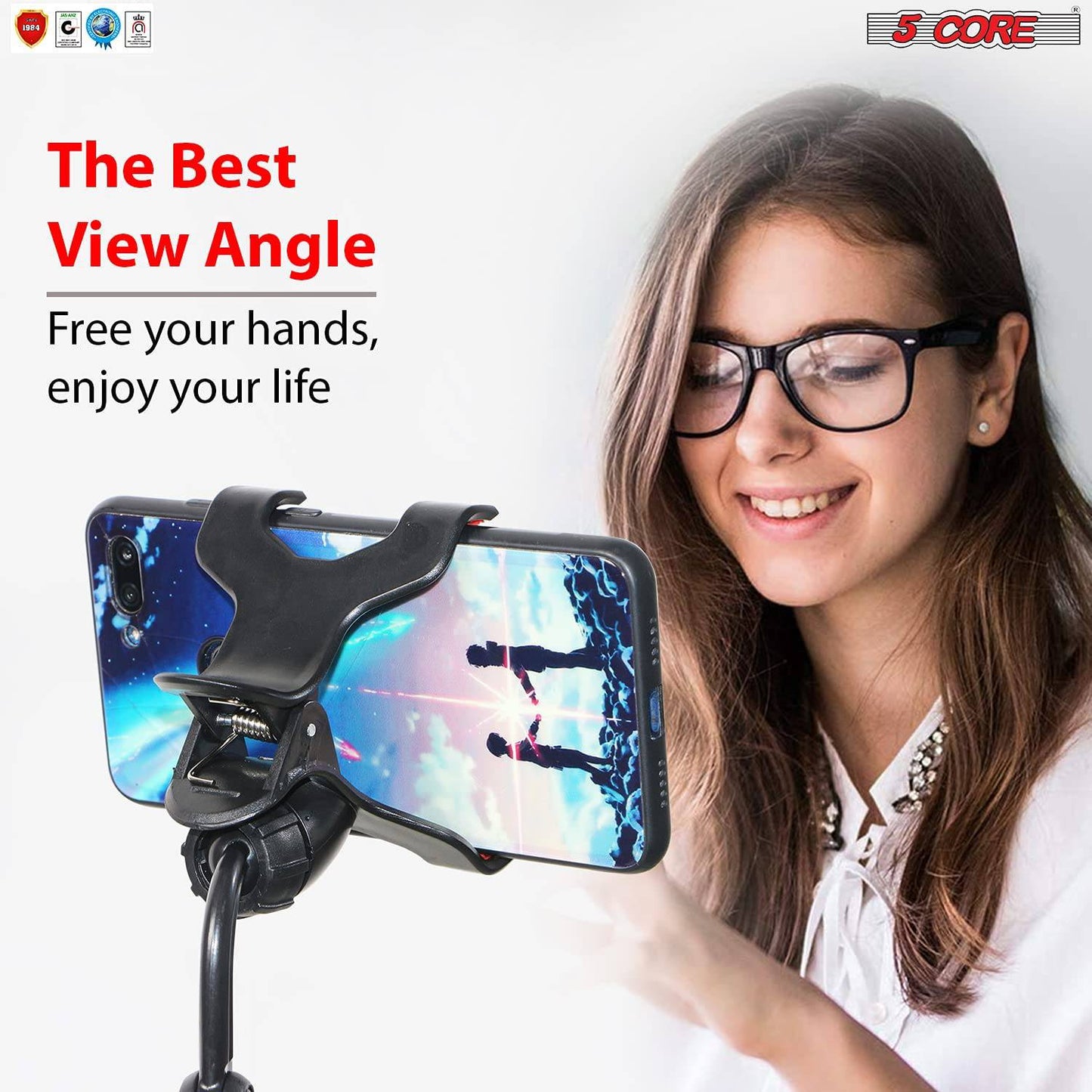 Angle Adjustable Phone Holder for Desk | TechTonic® - Stringspeed