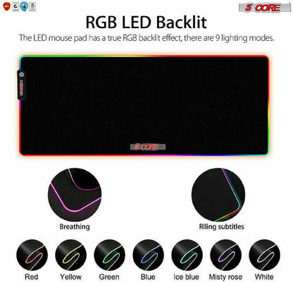 12 Light Modes RGB Mouse Pad | TechTonic® - Stringspeed