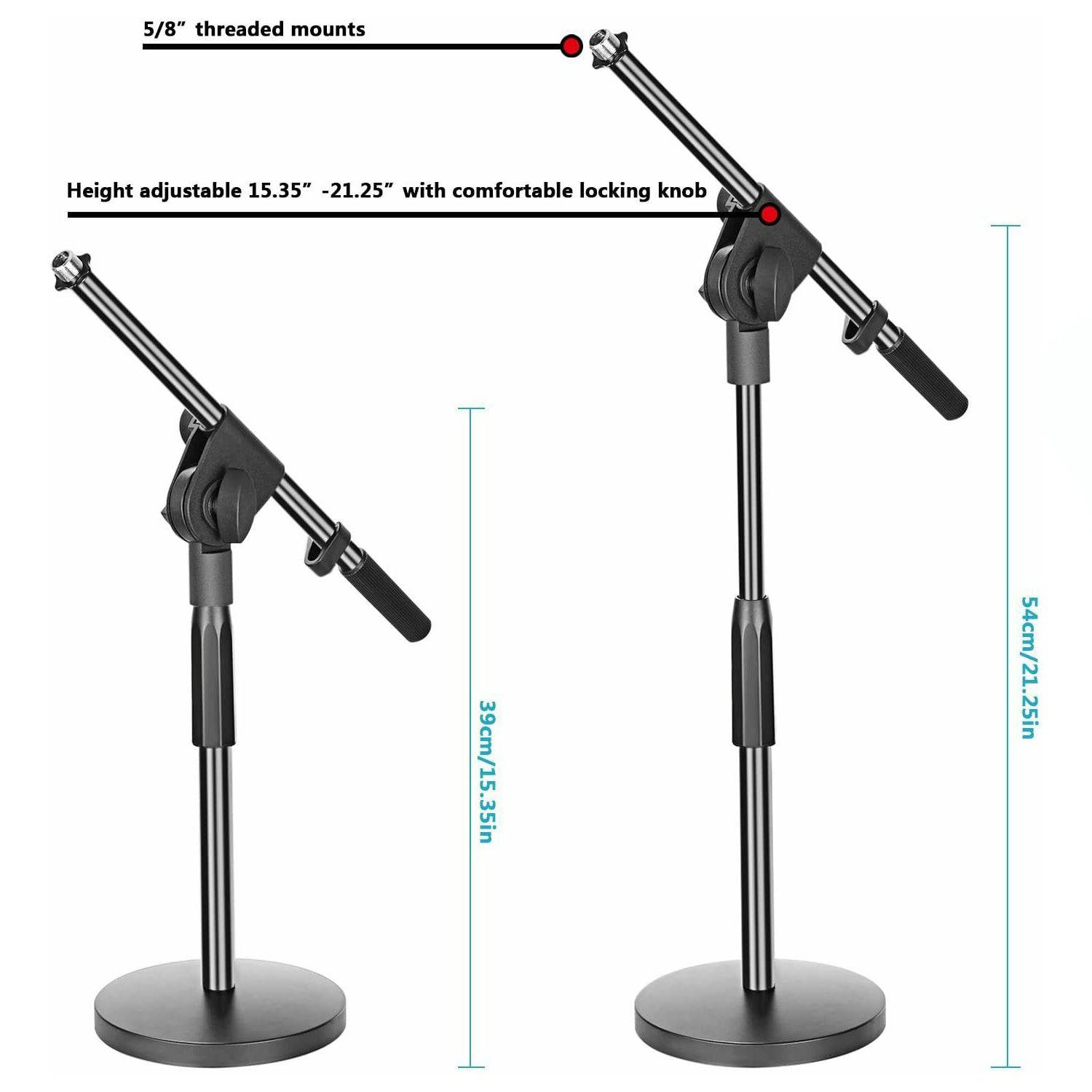 Adjustable Desk Microphone Stand with Mic Clip | EastTone® - Stringspeed