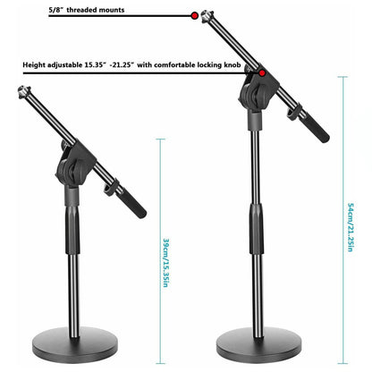 Adjustable Desk Microphone Stand with Mic Clip | EastTone® - Stringspeed