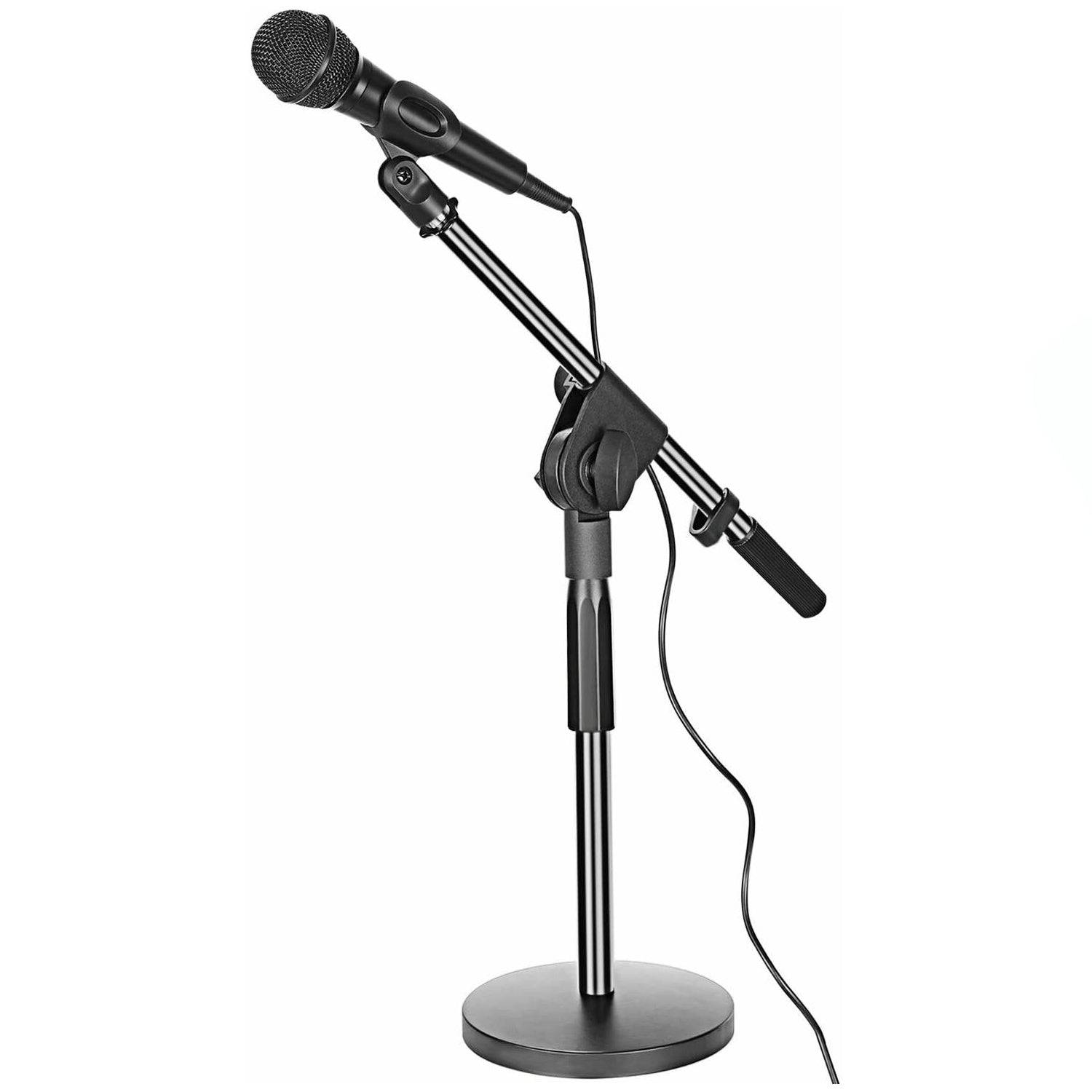 Adjustable Desk Microphone Stand with Mic Clip | EastTone® - Stringspeed