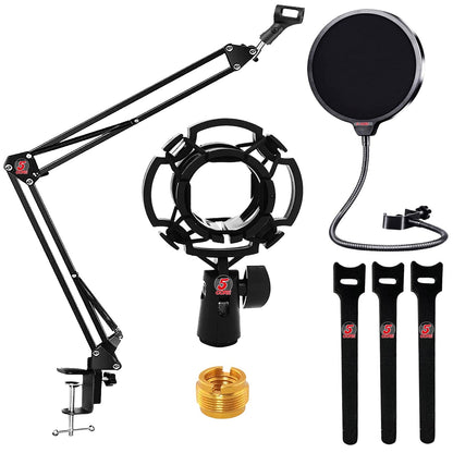 5 Core Microphone Stand • Suspension Desk Scissor Boom Arm | EastTone® - Stringspeed