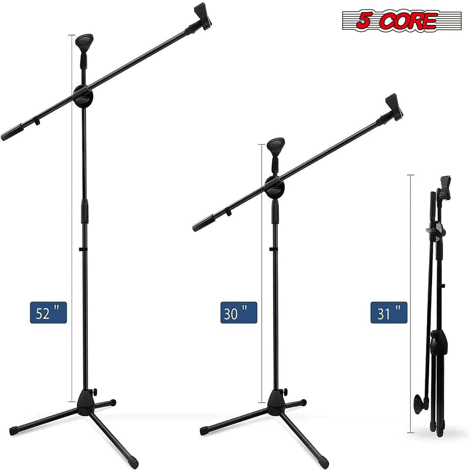 2 Pack Adjustable Microphone Stand Boom Arm Mic Mount | EastTone® - Stringspeed