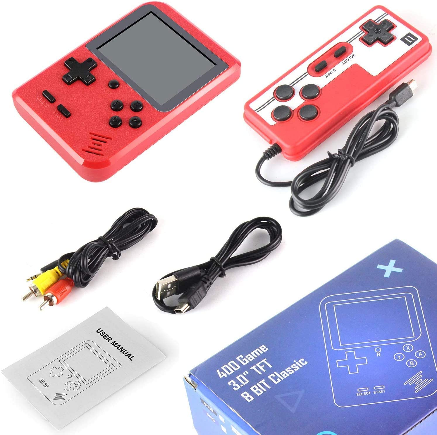 Portable Game Pad With 400 Games Included + Additional Player | TechTonic® - Stringspeed