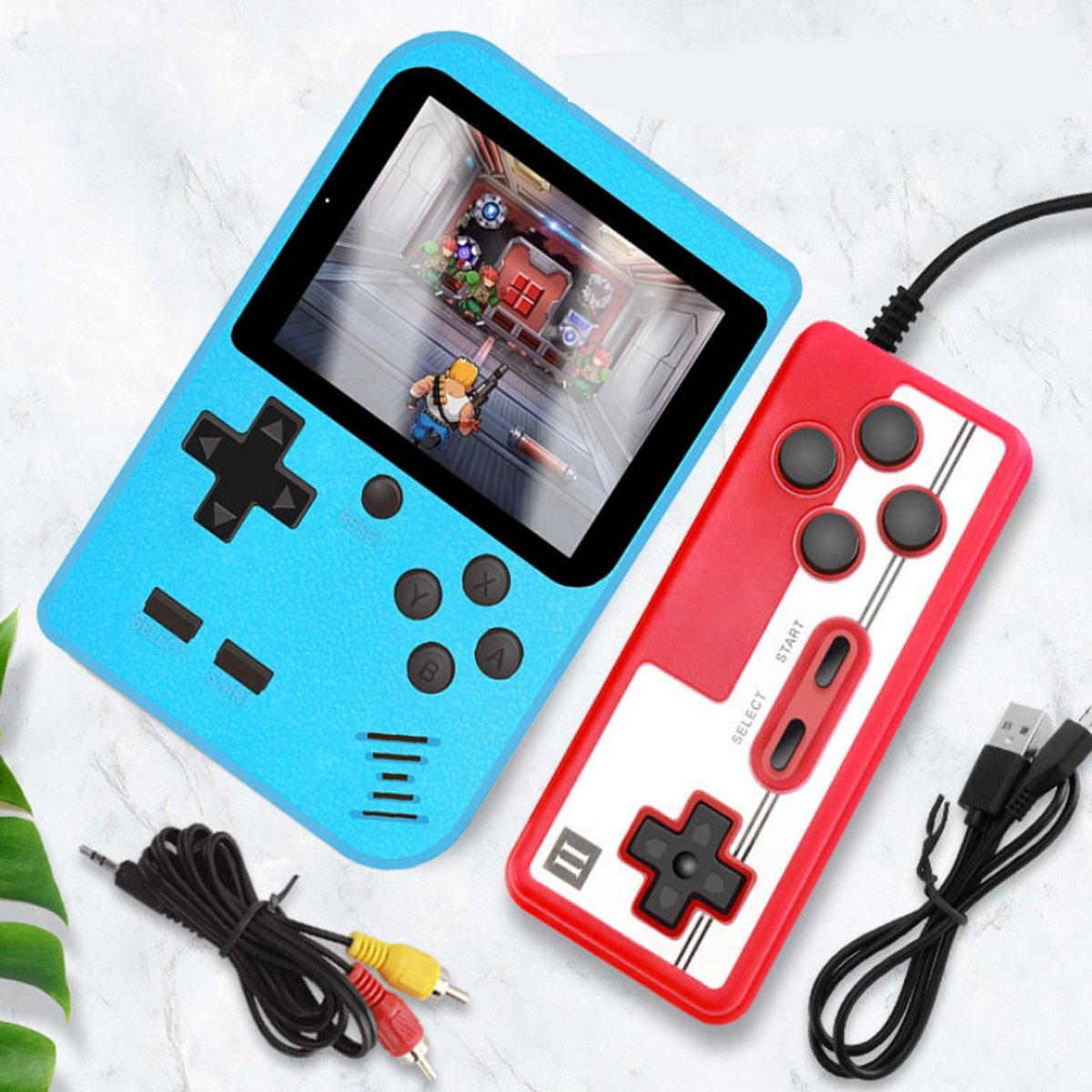 Portable Game Pad With 400 Games Included + Additional Player | TechTonic® - Stringspeed