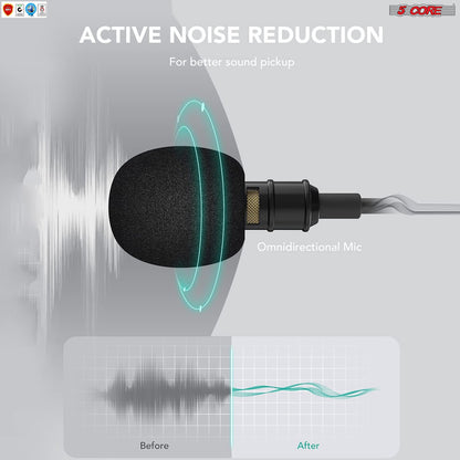 Professional Grade Lavalier Microphone Clip On | EastTone® - Stringspeed