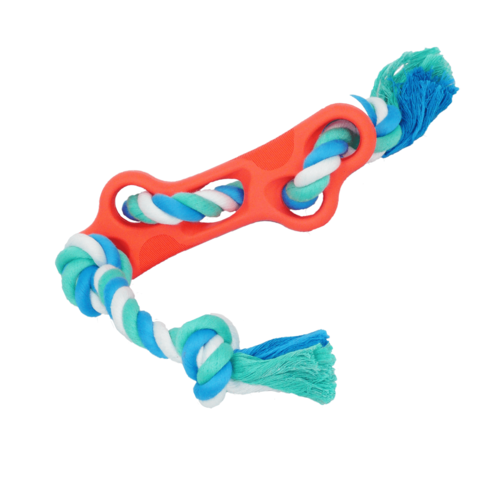 Rubber Bone with Tug Rope | PetPals® - Stringspeed