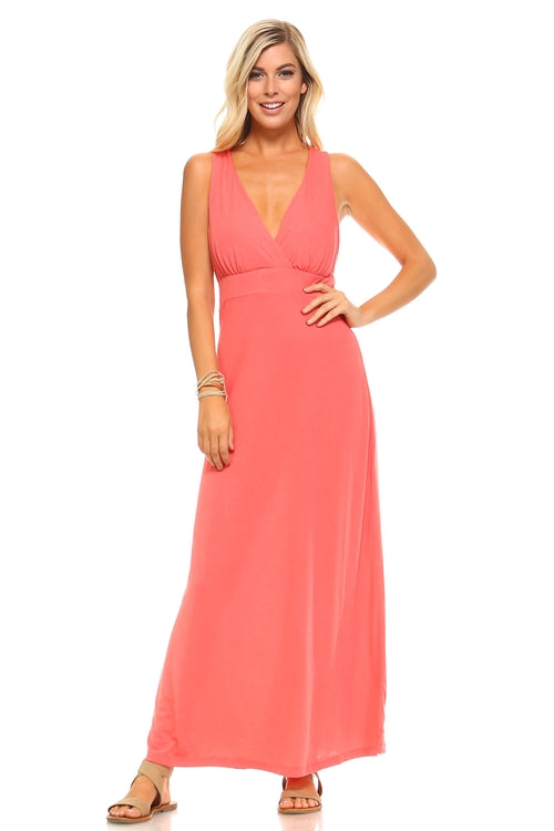 Women's Halter Maxi Dress with Cross Back Straps | CozyCouture® - Stringspeed