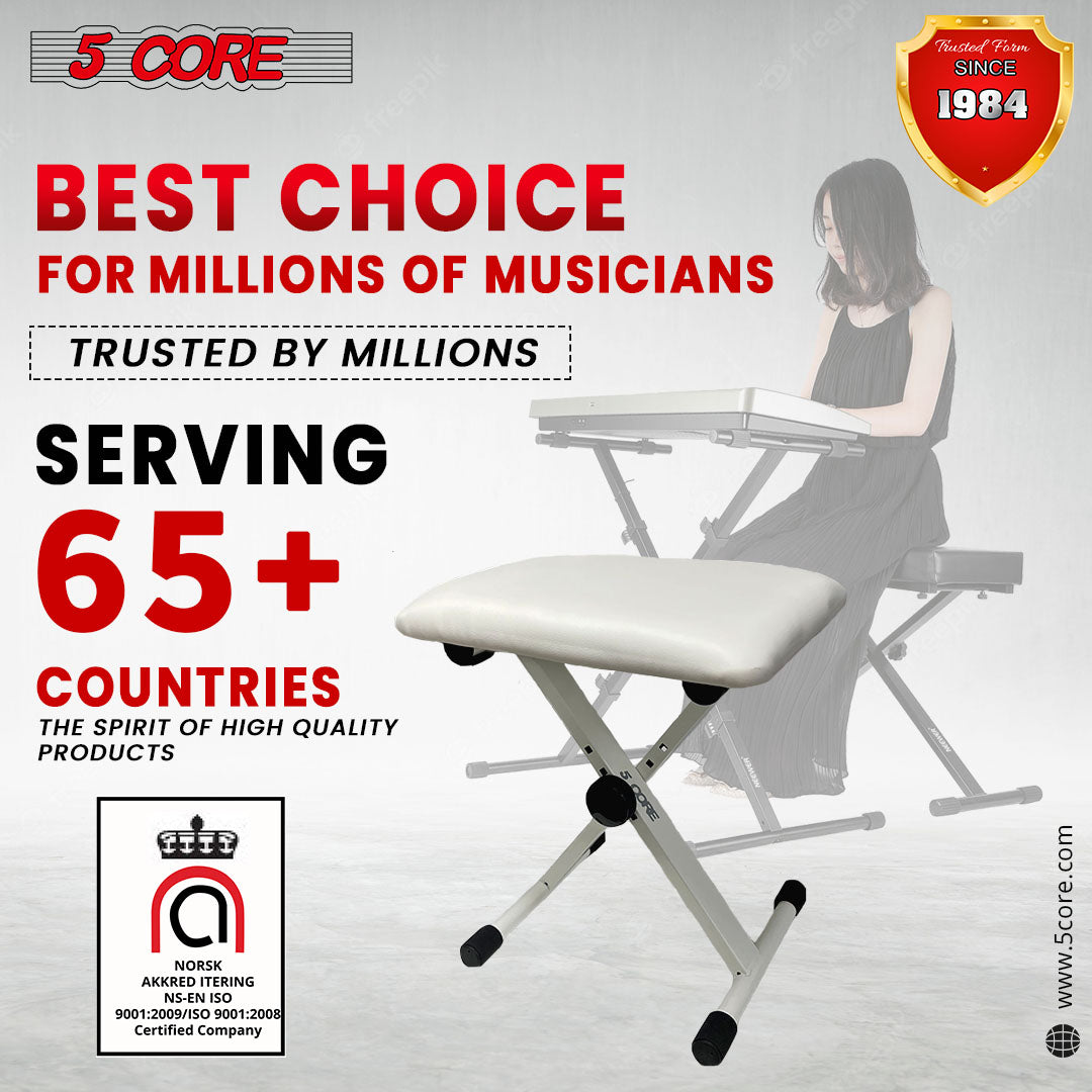 Portable Adjustable Padded Keyboard Stool | EastTone® - Stringspeed