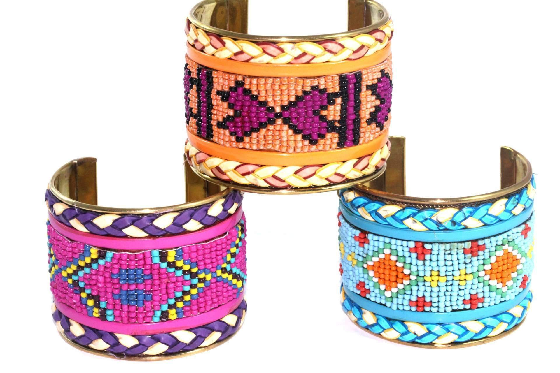 Beaded Cuff Bangles | CozyCouture® - Stringspeed