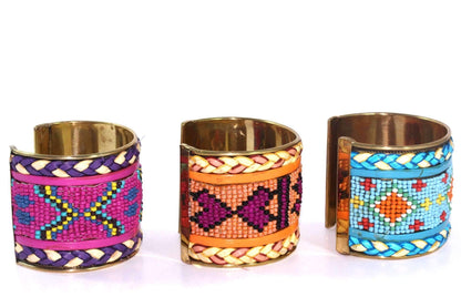 Beaded Cuff Bangles | CozyCouture® - Stringspeed