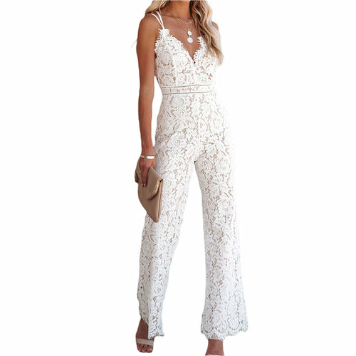 Embroidered Lace Open Back Wide Leg Jumper | CozyCouture® - Stringspeed