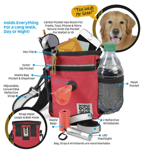 Mobile Dog Gear Day/Night 6 Pc Walking Bag | PetPals® - Stringspeed