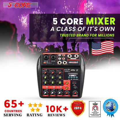 4 Channel Mini Audio Mixer | EastTone® - Stringspeed