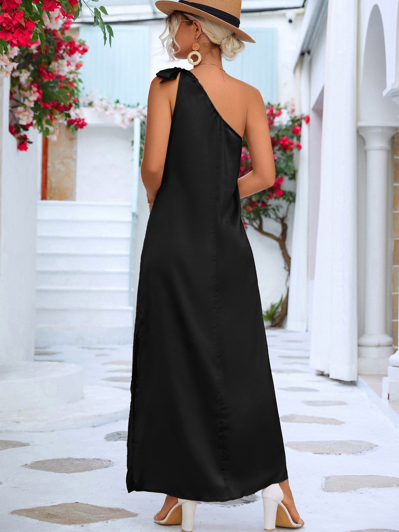 One Shoulder Tie Dress | CozyCouture® - Stringspeed