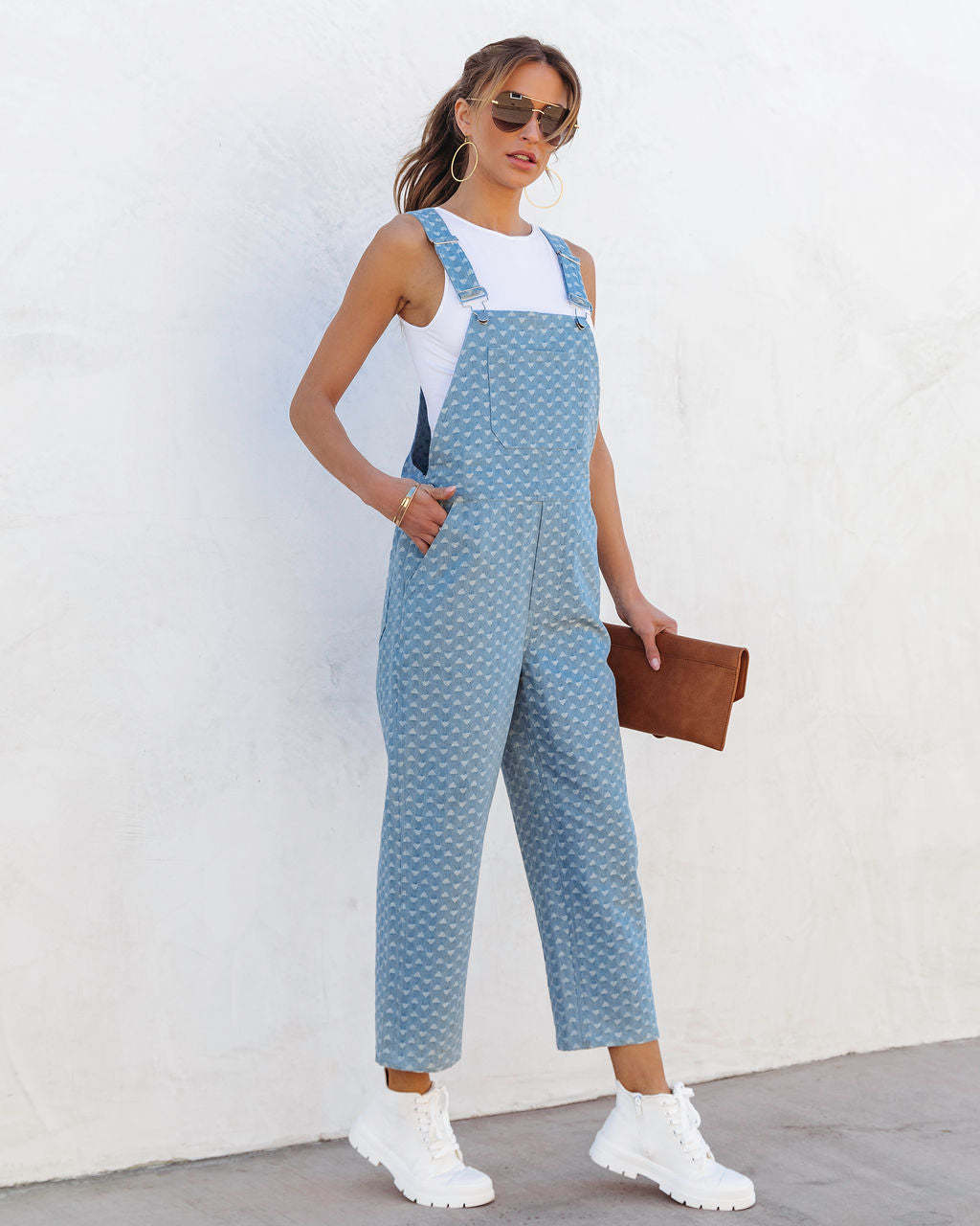 Denim Overalls with Jacquard Pattern | CozyCouture® - Stringspeed