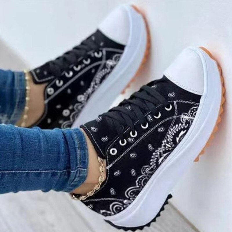 Fashion Pattern Canvas Sneakers | CozyCouture® - Stringspeed