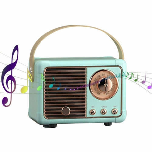 Bluetooth Compact Retro Speakers with Radio - Stringspeed