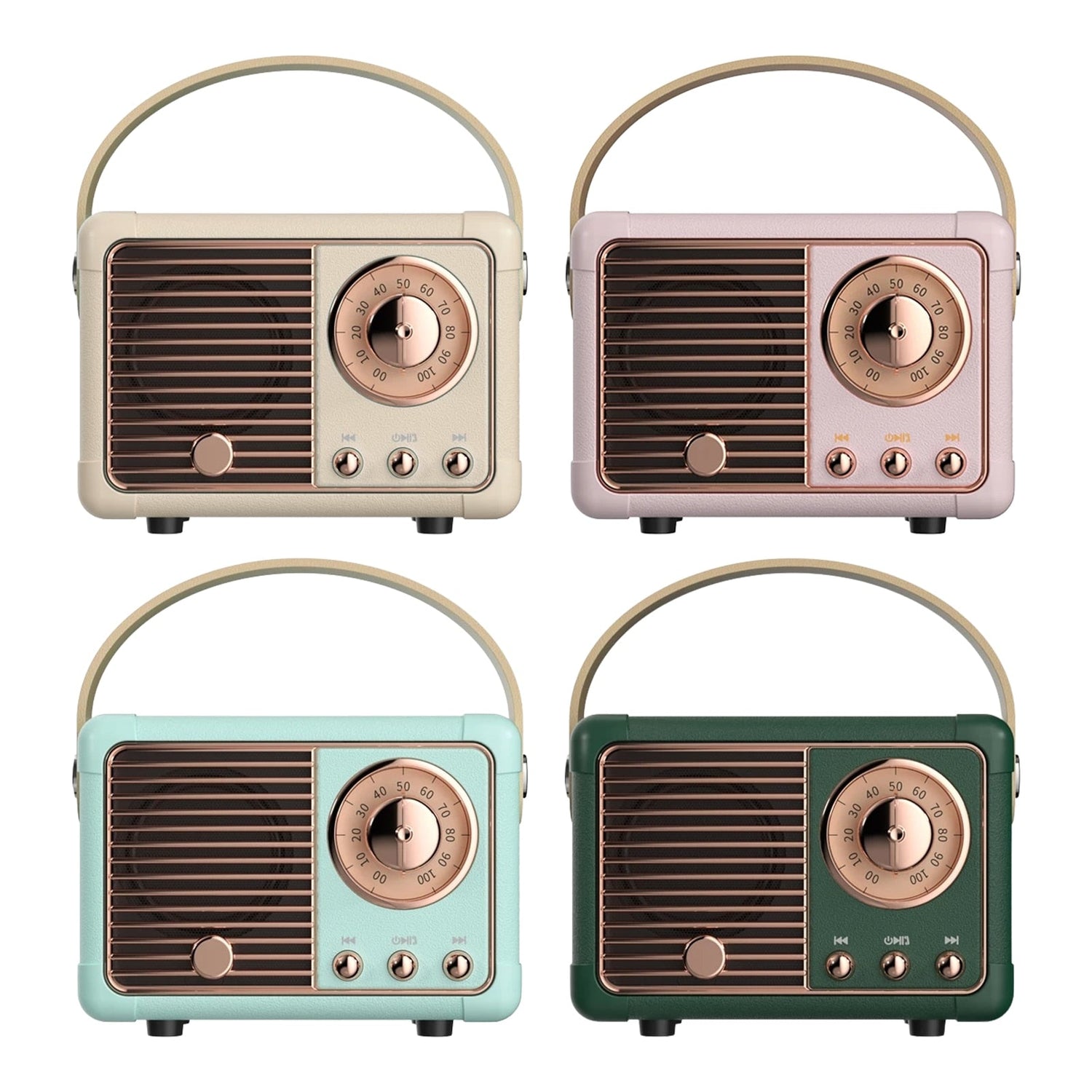 Bluetooth Compact Retro Speakers with Radio - Stringspeed