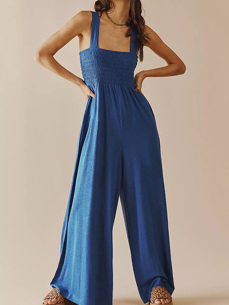 Elegant Solid Color Sleeveless Jumpsuits | CozyCouture® - Stringspeed