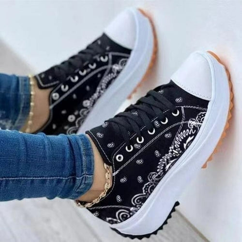 Fashion Pattern Canvas Sneakers | CozyCouture® - Stringspeed