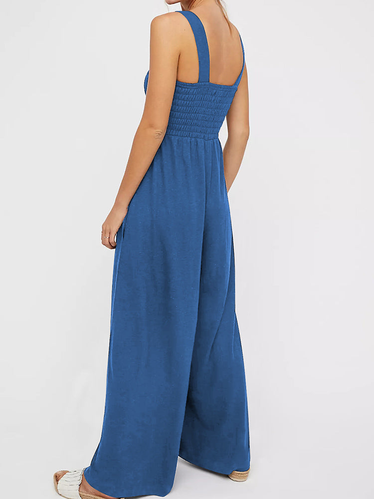 Elegant Solid Color Sleeveless Jumpsuits | CozyCouture® - Stringspeed