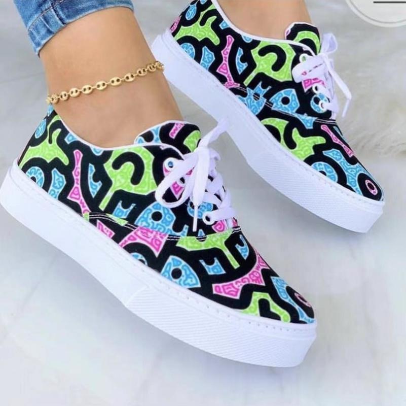 Graffiti Women Sneakers Trainers Shoes | CozyCouture® - Stringspeed
