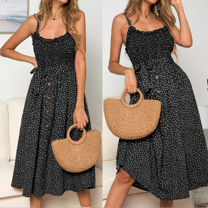 Polka Dot Maxi Dress | CozyCouture® - Stringspeed