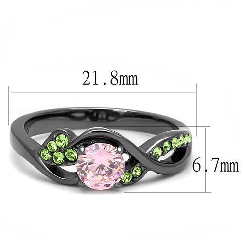 Stainless Steel Cubic Zirconia Rose Ring | CozyCouture® - Stringspeed