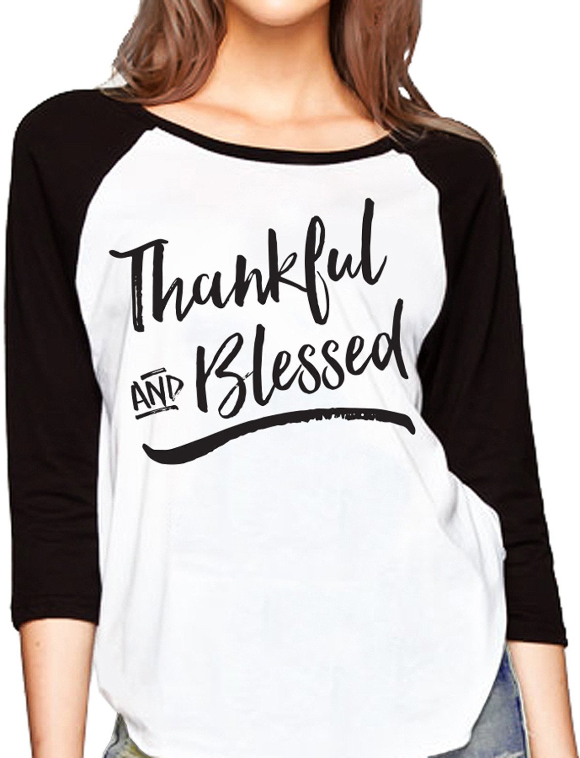 Thankful & Blessed Baseball Tee | CozyCouture® - Stringspeed