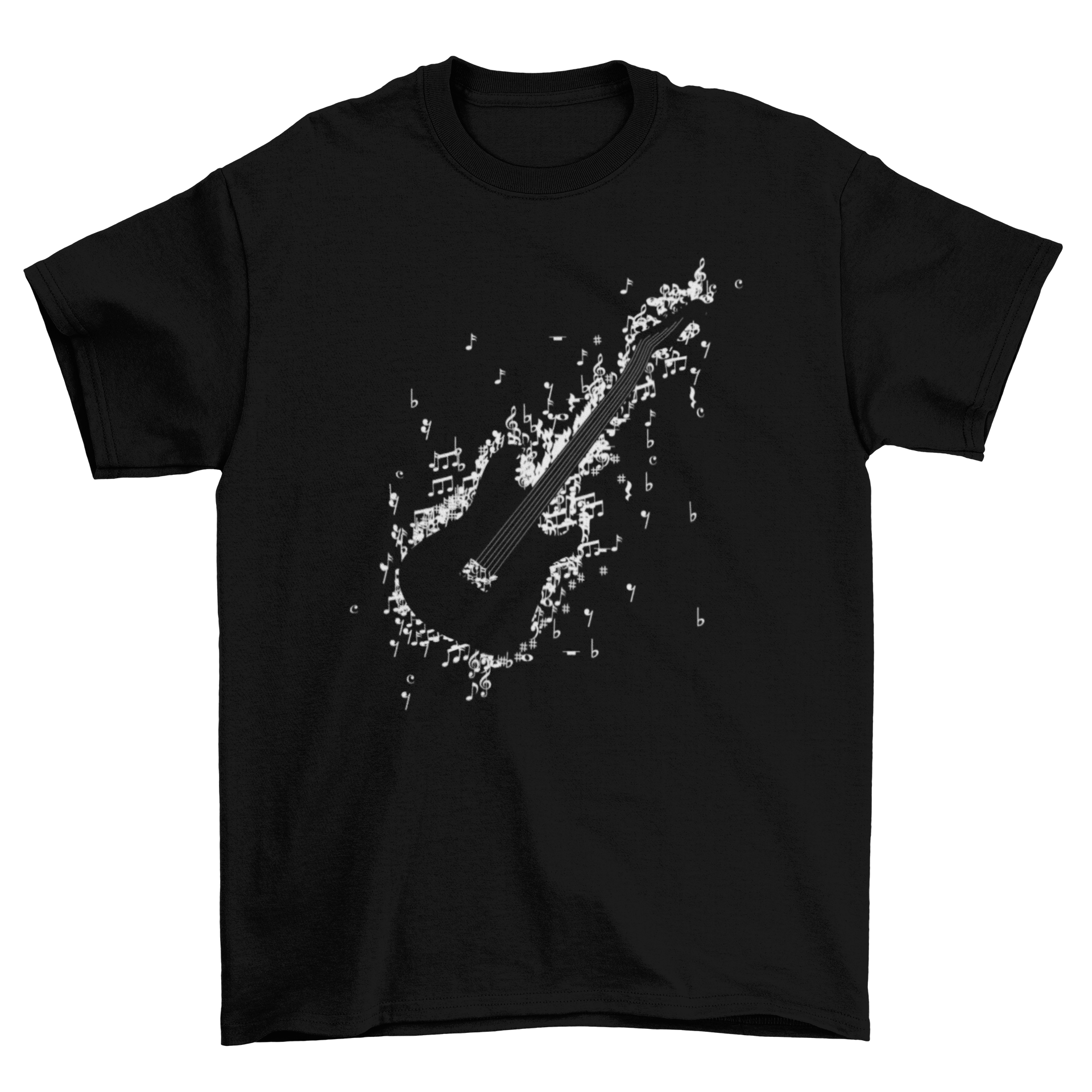 Guitar notes t-shirt | BespokeBrothers® - Stringspeed