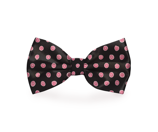 Polka-Dot Pink & Black Dog Bow Tie | PetPals® - Stringspeed