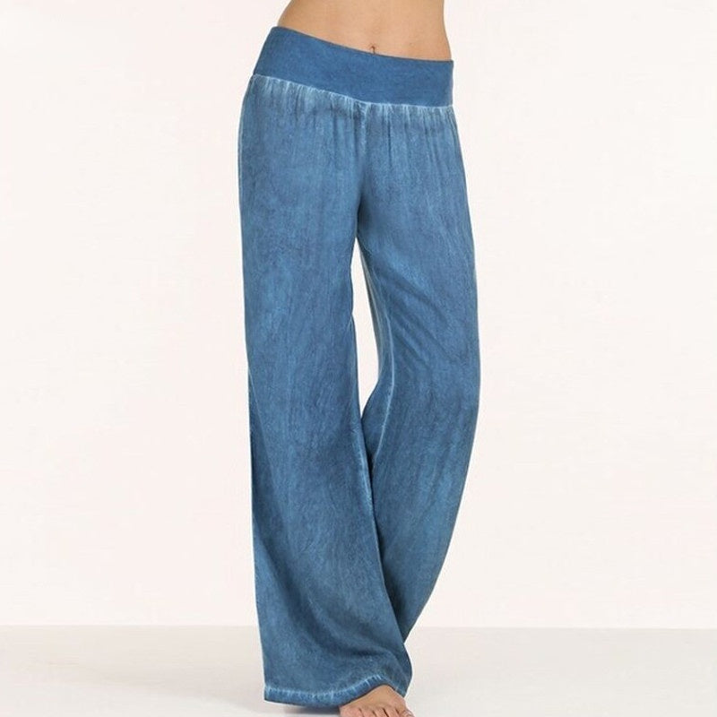 Casual Denim Wide Leg Jeans | CozyCouture® - Stringspeed