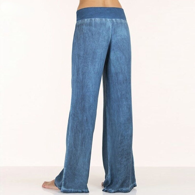 Casual Denim Wide Leg Jeans | CozyCouture® - Stringspeed