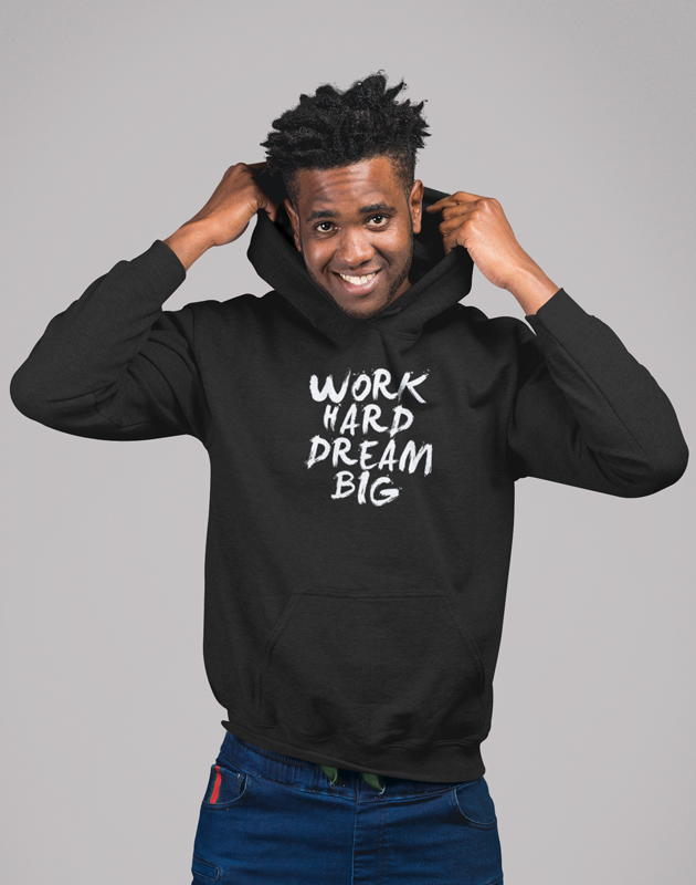 "Work Hard Dream Big" Hoodie | BespokeBrothers® - Stringspeed